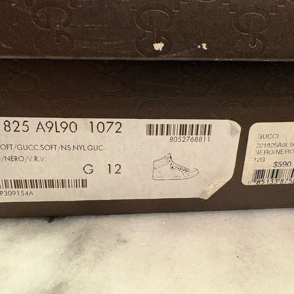 Gucci Guccissima Web Leather High-Top Sneaker w/Box! - Picture 6 of 8